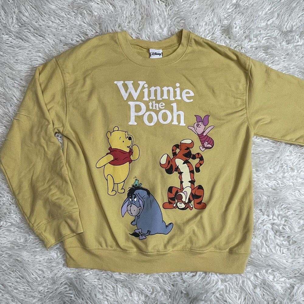 Winnie the Pooh Disney Sweatshirt Juniors Size XL 19 ~ Gold Tigger Piglet